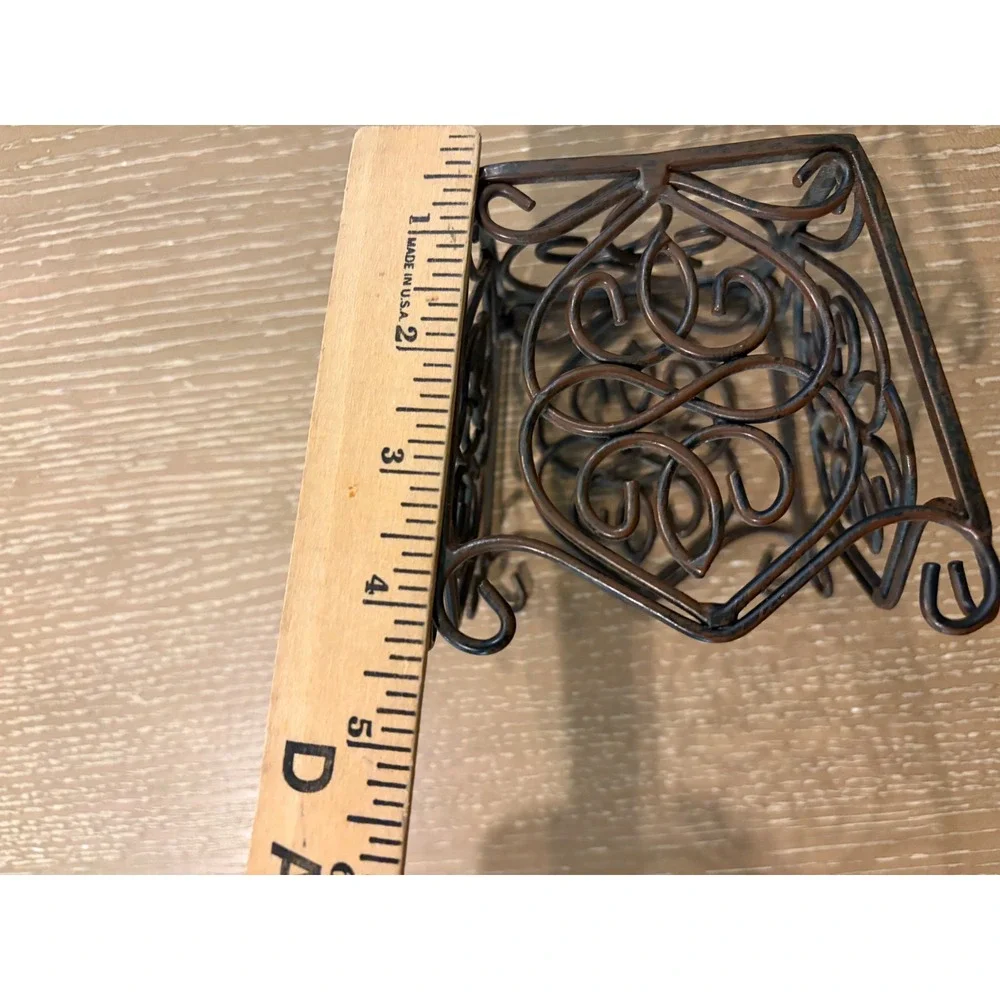Southern Living at Home Rosedale Bronze Metal Plant Holder Vintage Scrollwork